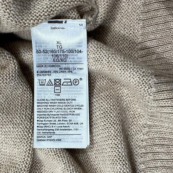 GAP Women’s Boxy Button-Front Cardigan Sweater Size XL - Light Beige Marled Knit - Picture 6 of 6